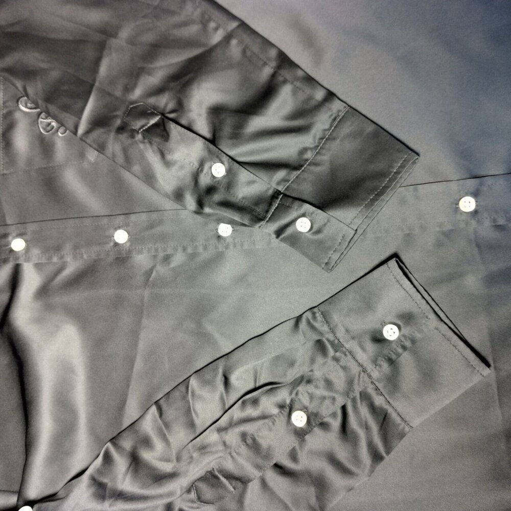 Lauren Ralph Lauren Nightgown Small Sleep Shirt Satin Polyester Gray Long Sleeve - Picture 8 of 12